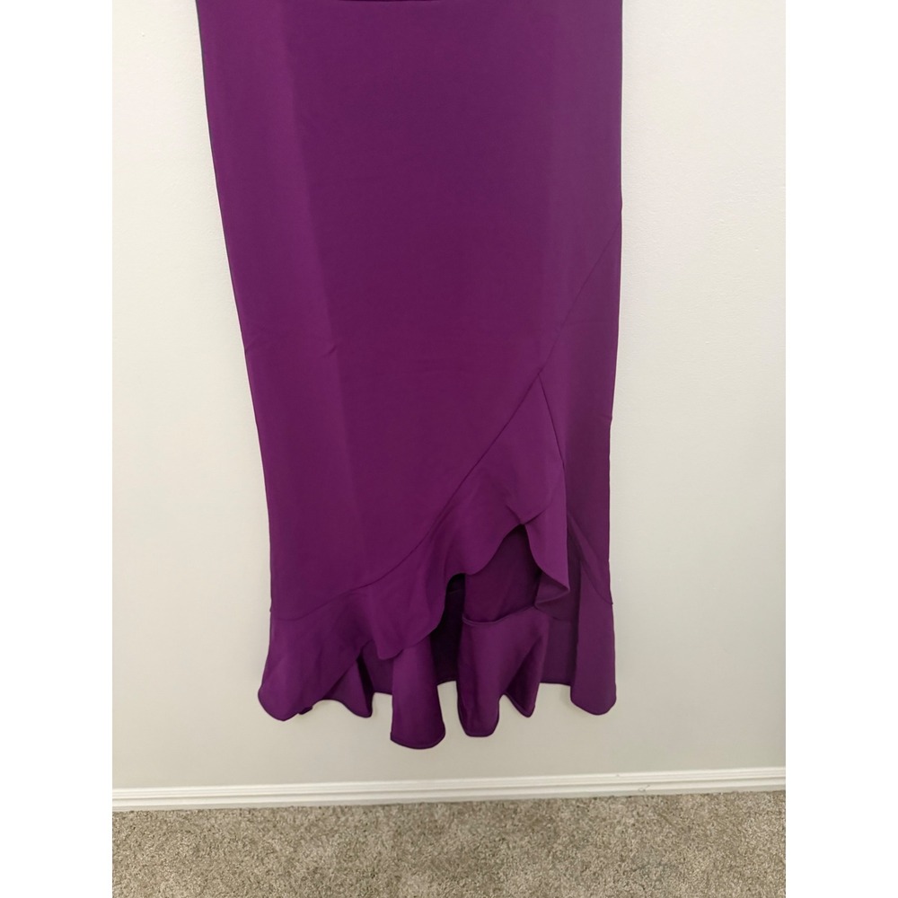 NWT Women's Purple Ruffle Dress – Layered Hem – Size Medium - Picture 3 of 6